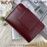 [VALQO] KIONA Batik Dompet Kulit Sapi Wanita 13 Kartu 2 Foto Slot Resleting Dompet Kecil Dompet Pend