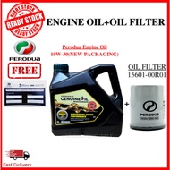 PERODUA 10W30 Engine Oil (3L) 5000KM VIVA KELISA KENARI KANCIL 10W-30 With Perodua Oil Filter (NEW) 
