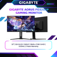GIGABYTE GAMING MONITOR AORUS FO32U2P 32" QD-OLED 240HZ 0.03ms/4K UHD HDR /KVM SWITCH/AMD FREE SYNC/
