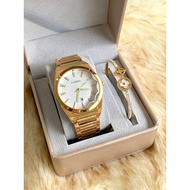 HIGH QUALITY &amp; PAWNABLE FOSSIL WATCH SET  WITH BANGLE FOR WOMAN
