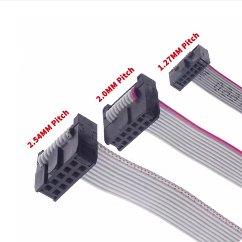 1PCS 1.27MM/2.0MM/2.54MM Pitch FC-6P8P10P16P20P40P50 Pin 20/30/50/CM Gray Flat Ribbon Jtag Isp Downl