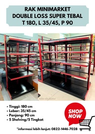 Rak Minimarket Double Loss Super Tebal T180 L35/45 P90 (BEKAS)