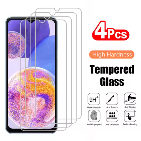 4PCS Tempered Glass for Samsung Galaxy A15 A25 A05 A05S A14 A34 A54 M44 Protective Screen Protector 