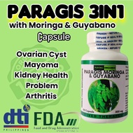 PARAGIS 3in1 MORINGA AND GUYABANO CAPSULES (100 CAPSULES 500 mg) all naturals