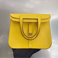 有證証🌝 Hermes halzan 25  那不勒斯黃u刻 evercolor皮銀扣