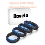 4PCS Silicone Penis Ring cock Ring  Pleasure Ring Adult Men Ejaculation Delay Lasting Firmer Longer Erection Sex Toys