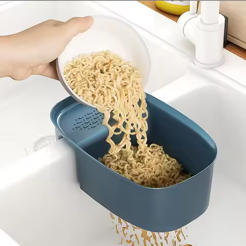 Kitchen Sink Strainer Drainer Basket Soup Garbage Filter Shelf Drainer Rack Fruit Vegetable Drainer 