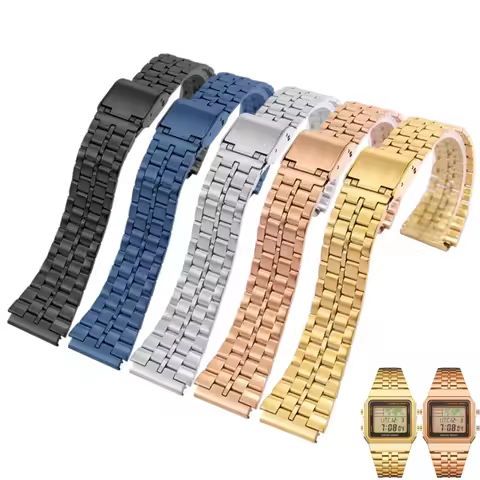 Watch Band for CASIO steel wristband a158 /a159 /A168 /a169 /b650 /aq230/ 700 small gold watch serie