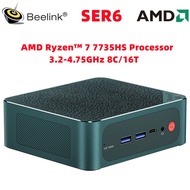 2023 Beelink เสื้อกั๊ก7735HS เสื้อกั๊กโปร SER6 AMD Ryzen 7,เสื้อกั๊ก8คอร์16เธรด PC Windows ขนาดเล็ก11 Pro DDR4 SSD1000M การเล่นเกมตัวสนับสนุนเครื่องคอมพิวเตอร์4K จอแสดงผลสามหน้าจอ