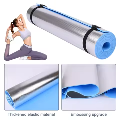 Waterproof Yoga Mat Aluminum Membrane Exercise Mat Portable Camping Picnic Mat Multifunction for Fit