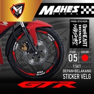 Mahes Decal - Aksesoris Stiker Cutting Sticker List Velg Motor Honda SUPRA GTR 150 Lis Pelek Velk Va