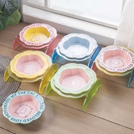 Wow Customized Ceramic Cat Bowl Rack Neck Protection Anti-overturning Pet Bowl Elevated Rack Cat Foo