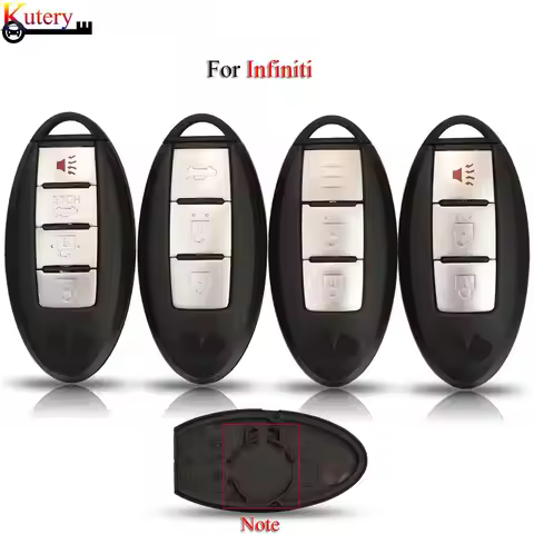 jingyuqin Remote Smart Car Key Shell For Infiniti G25 G35 G37 Q60 FX35 FX37 QX70 Keyless 2/3/4Button