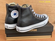 [พร้อมส่ง] รองเท้าผ้าใบหุ้มข้อหนัง Converse All Star สีดำ FVF