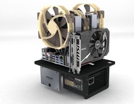 เคสคอมพิวเตอร์แบบเปิดทั้งตัวทำจากอลูมิเนียมแบบติดตรง เครื่องมือทดสอบคอมพิวเตอร์แบบตั้งตรง ระบายความร