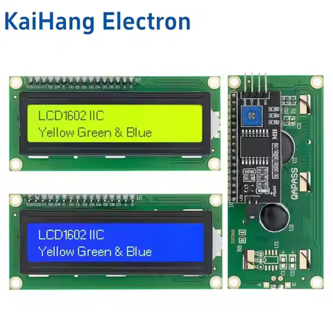 LCD1602 I2C LCD Module Blue / Yellow Green Screen 16x2 Character LCD Display 5V PCF8574 PCF8574T IIC