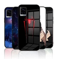 Glass Casing VIVO V20 V20pro v2021 v2040 v2025 Tempered Glass Case Hard Back Cover Soft Silicon Edge