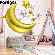 7pcs 32" silver gold moon star foil balloons children birthday party decoration gift classic toy bab