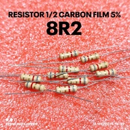 (10 PCS) RESISTOR 1/2W 1/2WATT 8R2 8.2R OHM CF 5% ROHS