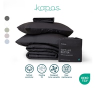 KAPAS LIVING | Quilted Comforter Set | 100% ELS Cotton| Quilted Comforter + Bedsheet + Pillowcases