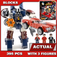395pcs Super Heroes Avangers Iron Man Detroit Steel Strikes Mech Robots 10674 Building Blocks Sets C