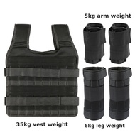 Max Loading 35kg Adjustable Vest Weight Exercise Weight Loading Cloth Strength Training With 6kg Leg