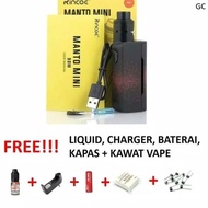 Paket Siap Pakai Ngebul Manto Mini Kit 90W by Rincoe - Baterai - Charger 1slot - Liquid Coil - Clone
