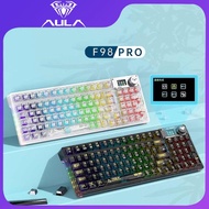AULA F98pro Wireless transparent Mechanical keyboard Bluetooth three mode custom hot-swapable Gasket