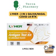[ EXP 12/25 ] LYHER 2 IN 1 Covid-19 Test Kit Saliva/Nasal 1's/BOX Self Test Kit