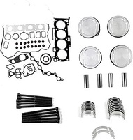 Engine Rebuild Overhaul Gasket Seals Kit W/Pistons & Rings Bearings Head Bolts 2007-2020 Compatible 