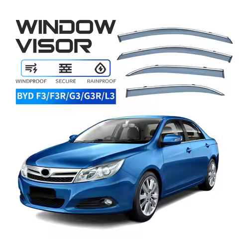 Chrome Strips Rain Guards for BYD F3 F3R G3 G3R L3 Window Visor Wind Deflectors Door Visor Vent Shad