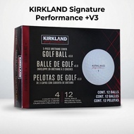 KIRKLAND Signature Performance +V3 Golf Balls, 3-Piece Urethane Cover Balls, 1 Dozen (12 Balls)