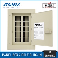 Royu Panel Box for 2-Pole Plug-In Breakers - 10 Branches