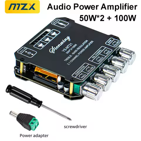 YS-MT21 2.1-Channel Audio Power Amplifier 100W*2+100W Digital Module Subwoofer AUX Blutoth Wireless 