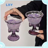 LXY Creative Purple Bow Goblet Style Cocktail Champagne Glass Fruit Glass Cold Drink Coffee Glass, W