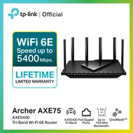 TP-Link Archer AXE75 AXE5400 Tri-Band Wi-Fi 6E Router เราเตอร์ไวไฟ 6E ซีพียู Quad-Core มี OFDMA ช่วย