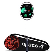 APACS Z-Ziggler (38 LBS, Mega Tension) Graphite Unstrung Badminton Racquet with Full Cover (Grey)