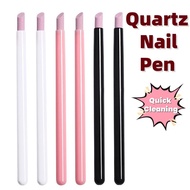 Quartz Nail Pen for Pusher Cuticle Grinding Nail Pen for Polish Nail Clear manicure Polishing Tool