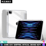 KENKE ipad case HD transparent acrylic back panel with Right pencil slot for iPad 2022 M2 Pro 11 Air