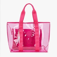 produk kipling x barbie - jacey xl tote bag wanita - power pink
