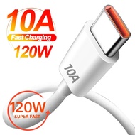 10A 120W Type C USB Super Fast Charging Cable for Huawei Mate 60 Nova 10 Honor Xiaomi 14 Redmi OPPO F5 Quick Charge Type-C Cable