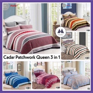 ROOMIO Cadar Patchwork Queen 3 in 1 Cadar Bedsheets Patchwork Set 3 in 1 Cardar Queen Size