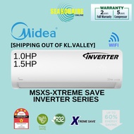 [Delivery Out of KL.Valley] 1.0hp Midea Xtreme Save MSXS-10/ MSXS-13 Inverter Air Cond