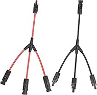 LEPITERY Solar Connectors Y Branch Parallel Adapter 30A Cable 1 to 3 Male Female Connector Wire Plug