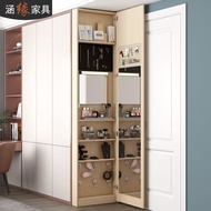Standing Cosmetic Cabinet Storage Rack Modern Minimalist Dressing Mirror Home Multi-Function Storage Cabinet Custom 7h8