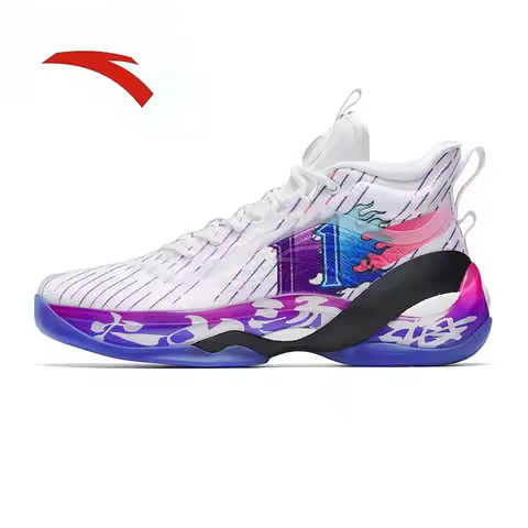 Anta Kt7 New Purple Basket Shoes Men Nitrogen Technology Combat High-Top Carbon Plate Genuine Goods