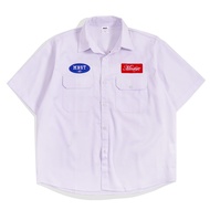 KEMEJA Mnst Workshirt | Short Shirt | White White White | Aurel Aurel
