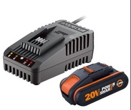 WORX 威克士 – 20V 鋰電電池(2AH)/ WORX 電池充電器(2A)套裝 WA3601