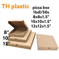 PIZZA BOX -8x8” 10x10” 12x12” 1pkts/50s pizza box brown /kotak pizza