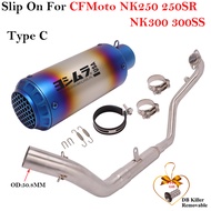 ZESSZ ท่อเก็บเสียงท่อไอเสียรถจักรยานยนต์ระบบเต็มรูปแบบสำหรับ NK300 NK250SR NK250 CFmoto 250NK NK250S